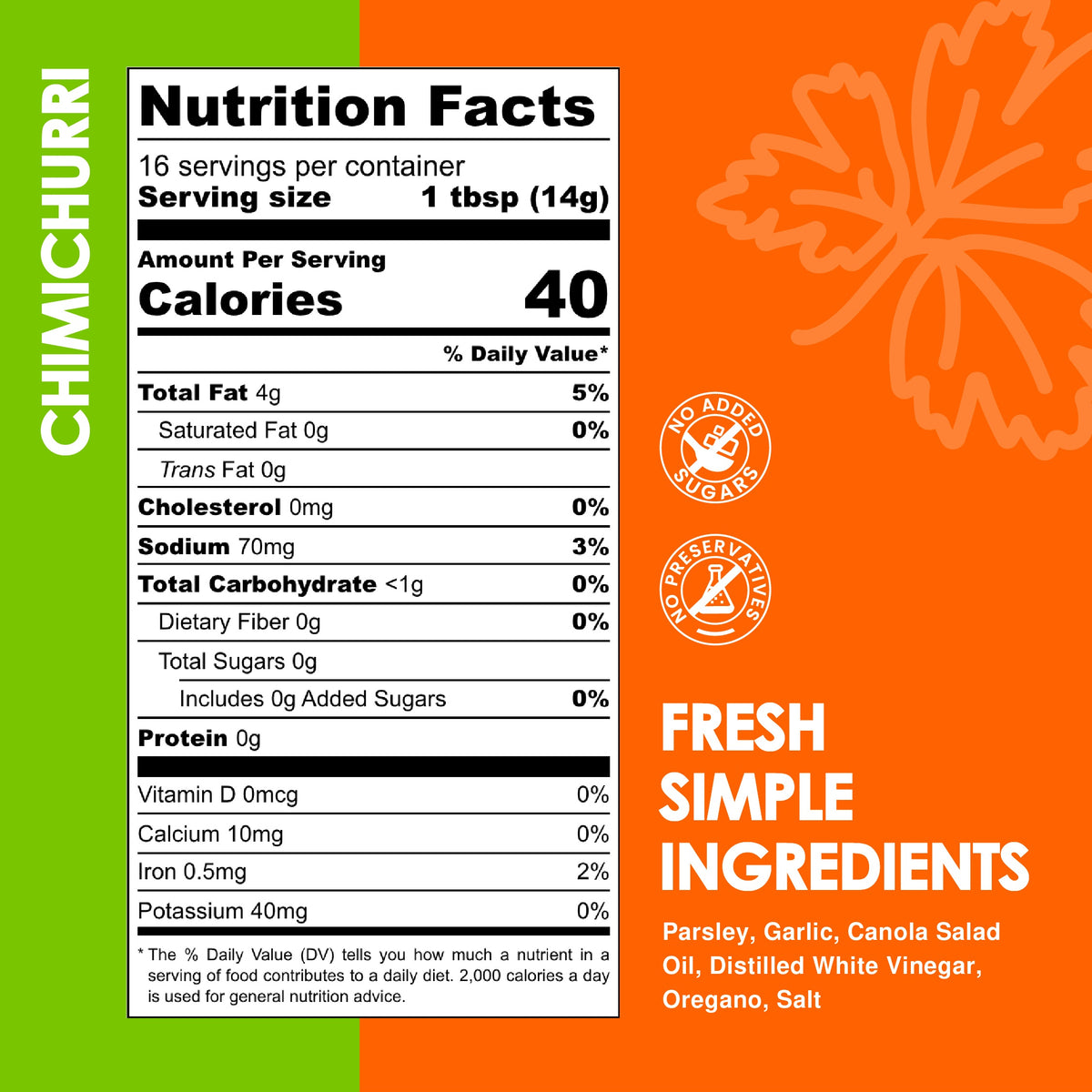 Fresh Chimichurri Herb Sauce (8oz)